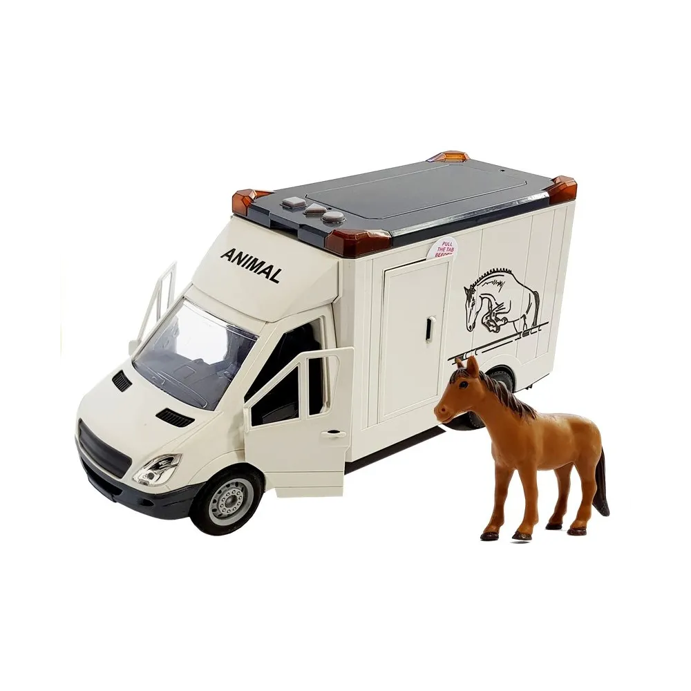 Zestaw auto transporter z figurką konia idealny dla dzieci powyżej 3 lat