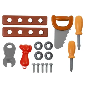 Kolorowy zestaw narzędzi dla młodego majsterkowicza