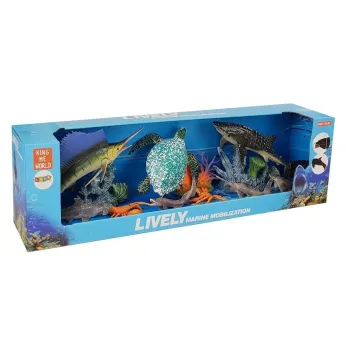 Kolorowy zestaw zwierząt wodnych z bezpiecznego materiału