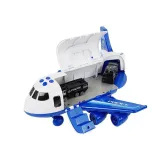 Zestaw z samolotem i trzema samochodzikami policyjnymi w skali 1:64