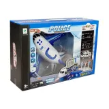 Zabawka samolot policyjny otwierany z dodatkami, idealna na prezent