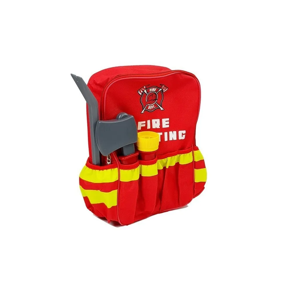 Zabawka strażacka z megafonem, latarką i gaśnicą, idealna na prezent
