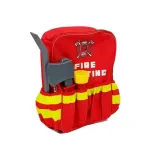 Zabawka strażacka z megafonem, latarką i gaśnicą, idealna na prezent