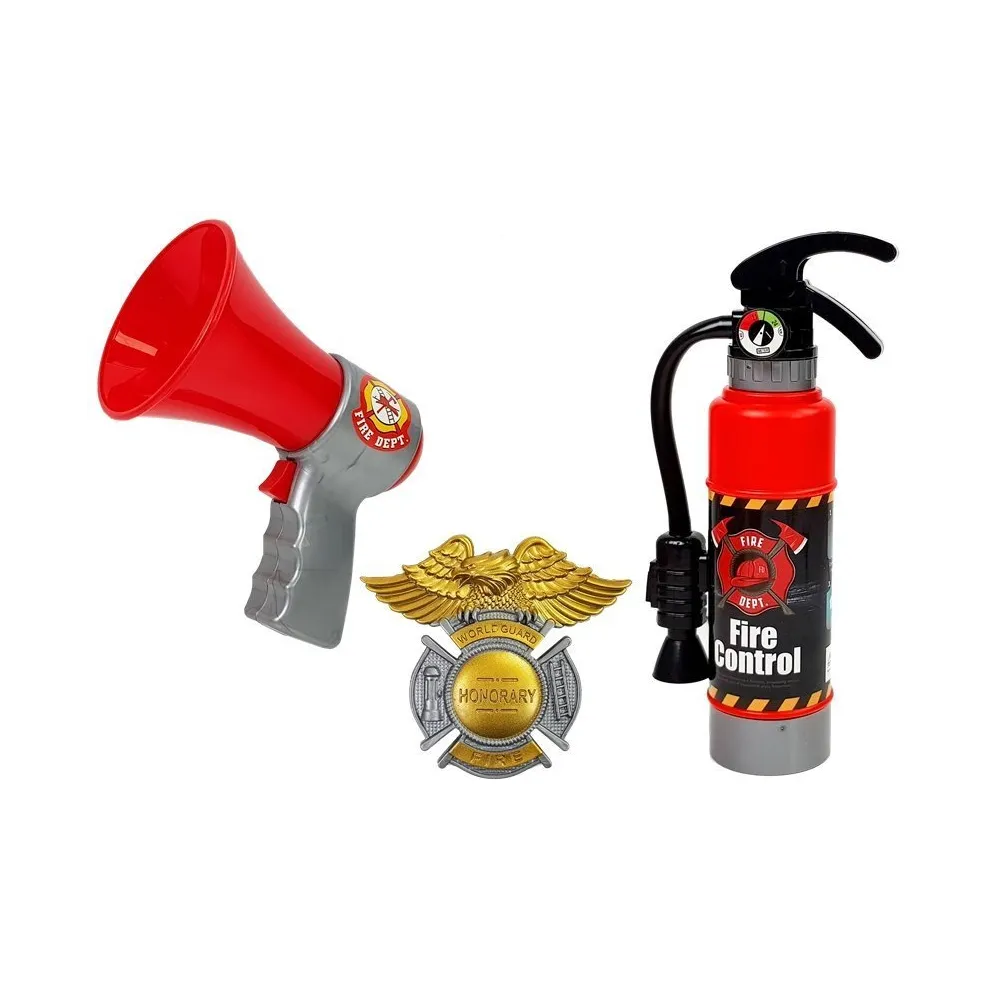 Plecak strażacki z realistycznymi dodatkami do zabawy w ratownika