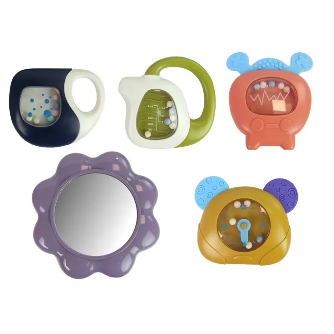 Kolorowa mata do zabawy z lusterkiem i zawieszkami dla niemowląt