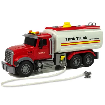 Samochód Ciężarówka Cysterna Biała Dźwięki Światła