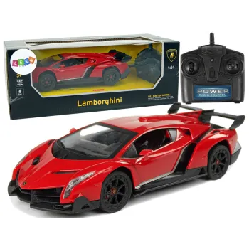 Auto R/C Lamborghini Veneno czerwone widok z boku
