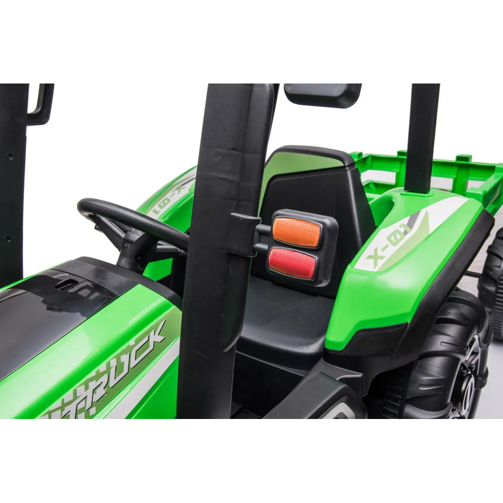 traktor dziecięcy BLT-206 w wersji zielonej z boku