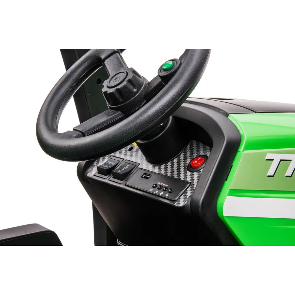 detale reflektorów w traktorze BLT-206 zielonym