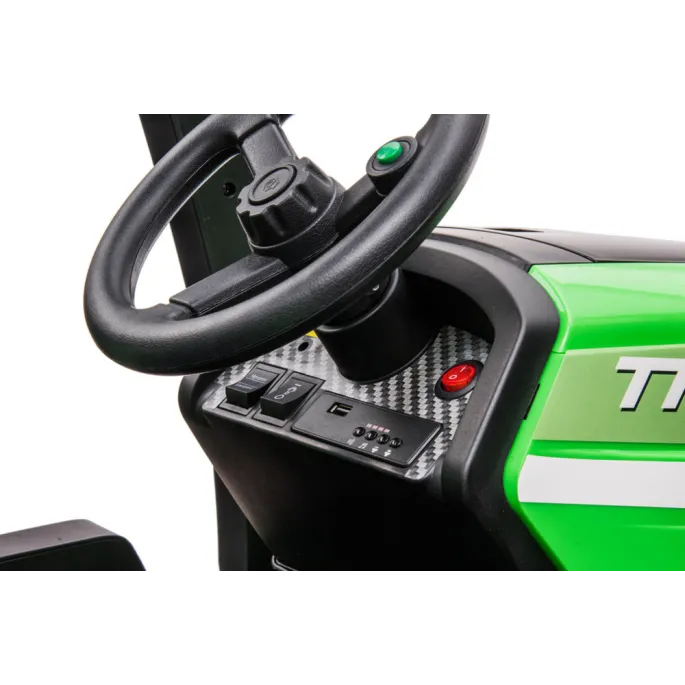 detale reflektorów w traktorze BLT-206 zielonym