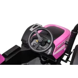 traktor na akumulator blt-206 różowy na tle białym