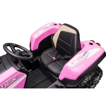 traktor na akumulator blt-206 różowy sfotografowany z góry