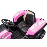 traktor na akumulator blt-206 różowy sfotografowany z góry