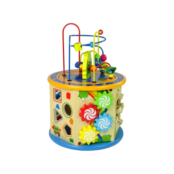 górna część kostki z motywem zwierząt wodnych i koralikami