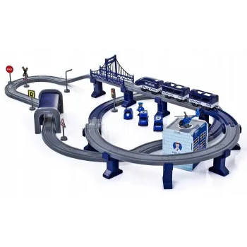 Zestaw Miasteczko Policja Pociąg Niebieski 203 km/h