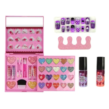 lakiery do paznokci oraz naklejki na tipsy z zestawu