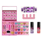 lakiery do paznokci oraz naklejki na tipsy z zestawu