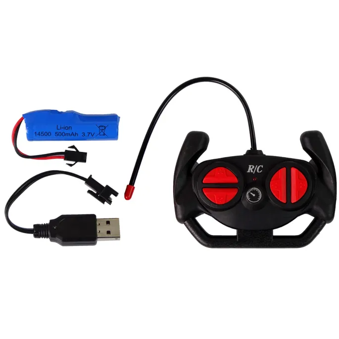 zbliżenie na biało-niebieski samochód policyjny z efektami świetlnymi