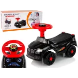 Czarny samochód jeździk QX-3399-2 widok z boku na całość