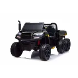 pojazd na akumulator a730-2 czarny z boku na tle opakowania