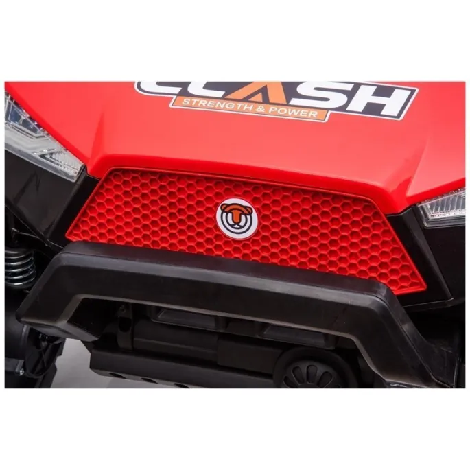 perspektywa z tyłu auta na akumulator sx1928 czerwonego