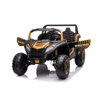 złote auto elektryczne dla dzieci model a032 przód pojazdu