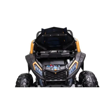 auto na akumulator a032 złote z widocznymi kołami eva