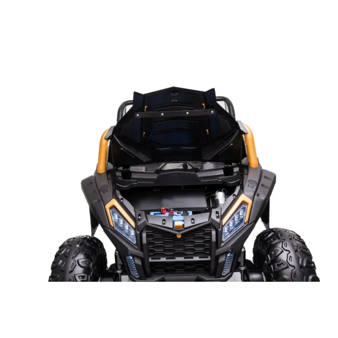 auto na akumulator a032 złote z widocznymi kołami eva