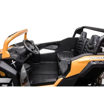 tył złotego samochodu akumulatorowego a032 24v