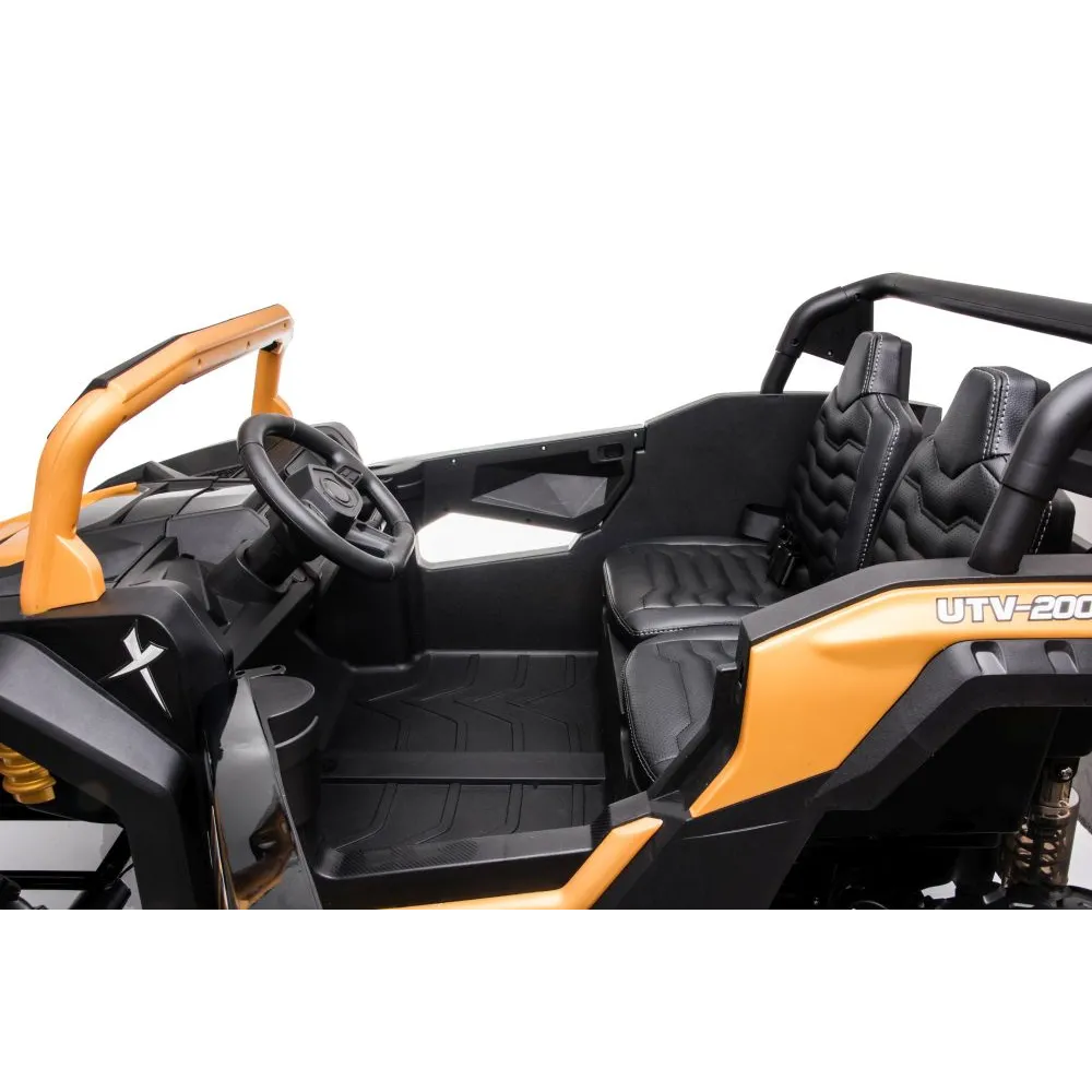 tył złotego samochodu akumulatorowego a032 24v