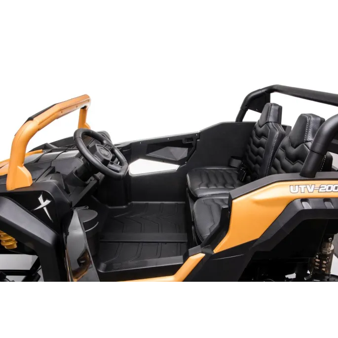 tył złotego samochodu akumulatorowego a032 24v