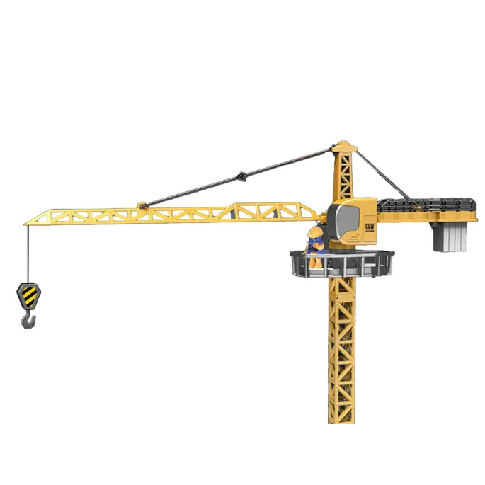 zbliżenie na detale plastikowego dźwigu z szarymi i czarnymi elementami