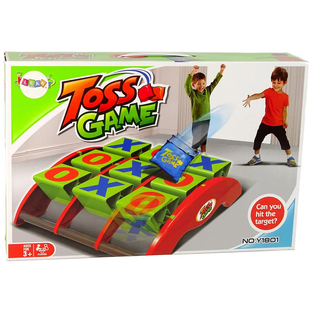 Zestaw gry zręcznościowej ułożony na stole, gotowy do rozgrywki