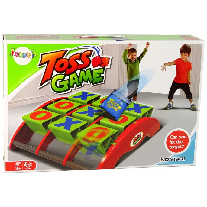 Zestaw gry zręcznościowej ułożony na stole, gotowy do rozgrywki