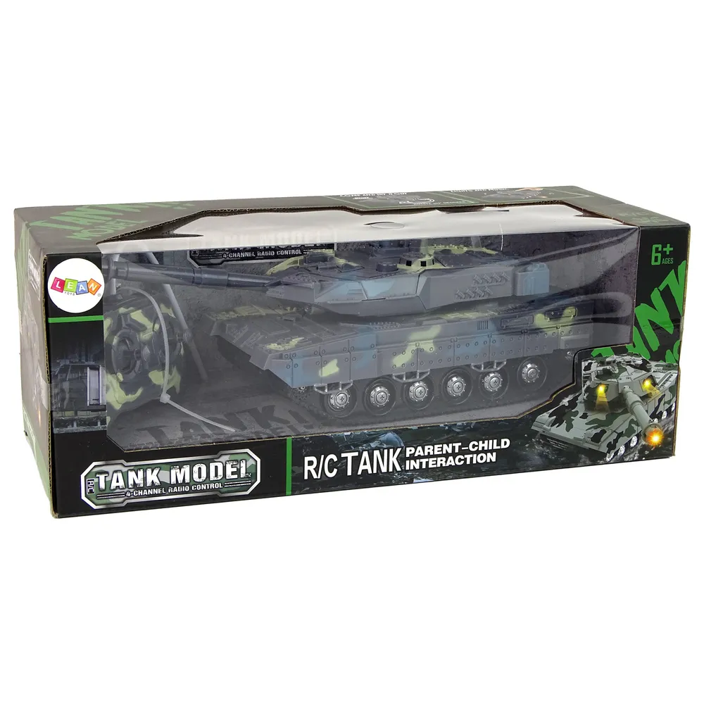 komplet zestawu z czołgiem, pilotem i dodatkami przygotowany do zabawy