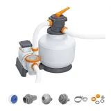 Pompa piaskowa z zaworem kontrolnym oraz przewodami zasilającymi wodę