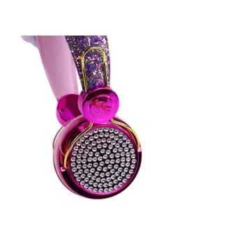 Kabel słuchawek przewodowych z mikrofonem oraz brokatowa opaska