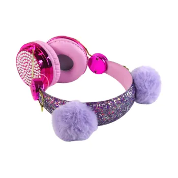 Opakowanie słuchawek dziecięcych z ozdobnymi elementami i certyfikatem CE