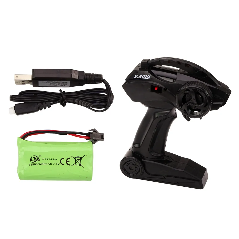 widok pilota do sterowania samochodem policyjnym rc