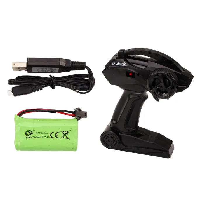 widok pilota do sterowania samochodem policyjnym rc