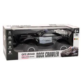 zestaw: samochód policyjny rc, pilot, akumulator i ładowarka