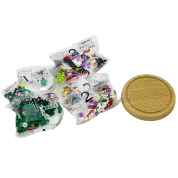 instrukcja krok po kroku i części zestawu klocków kwiatów