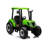 zielony traktor na akumulator model a011 z profilu