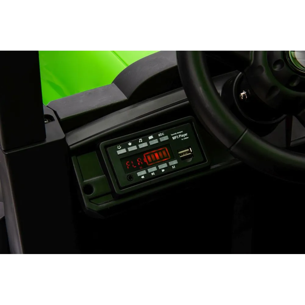 traktor na akumulator a011 24v prezentowany w ustawieniu frontowym