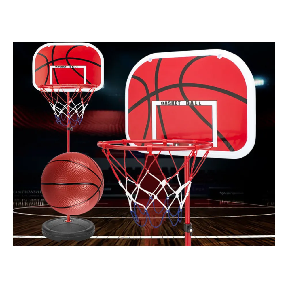 Zbliżenie na tablicę i siatkę kosza do koszykówki dla dzieci