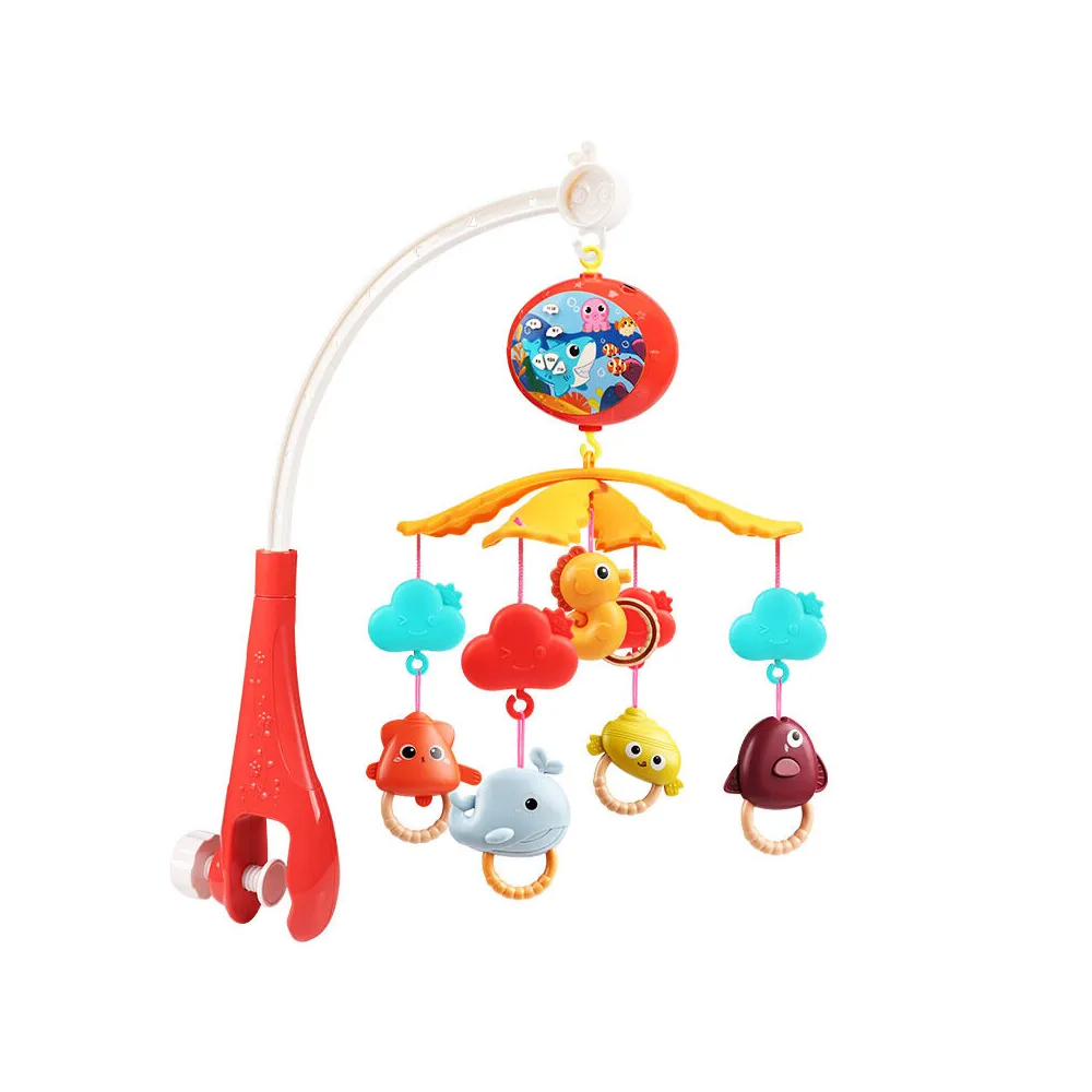 Karuzela z projektorem w pokoju dziecka podczas działania