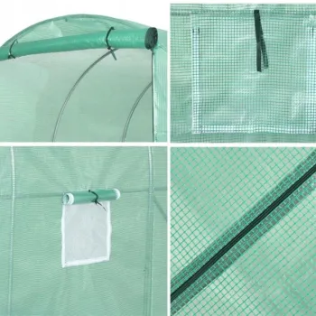 Rolowane drzwi z zatrzaskami w tunelu foliowym ogrodowym