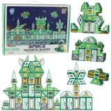 Klocki magnetyczne o motywach kosmicznych w zestawie 172 elementy