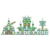 Zbliżenie na błyszczącą powierzchnię 4D Diamond Surface klocków