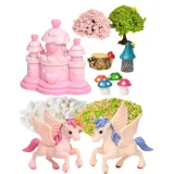 Kolorowe światła LED w zestawie DIY Terrarium Jednorożce